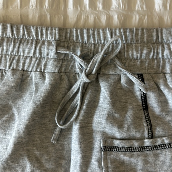 Drawstring waistband skirt jogger skirt gray comfortable casual - Picture 3 of 7